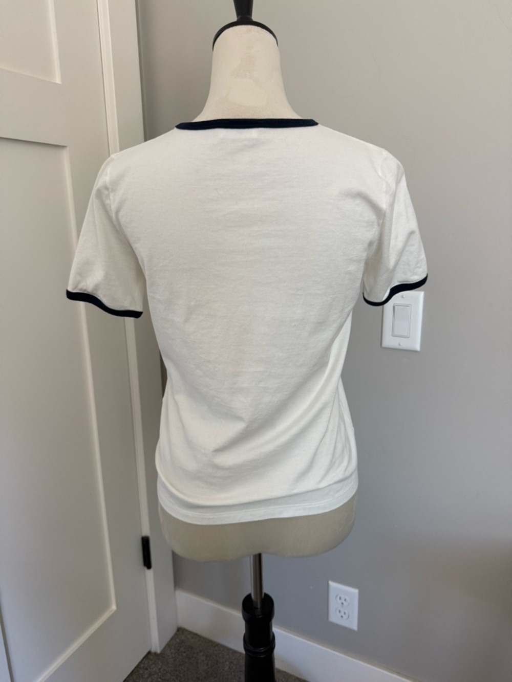 CELINE Paris White Cotton Tee size S - Picture 2 of 5